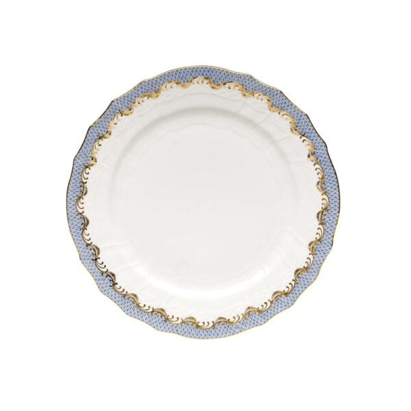 Herend Fish Scale Light Blue Salad Plate Herend Fish Scale Light Blue Salad Plate