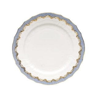 Herend Fish Scale Light Blue Dessert Plate