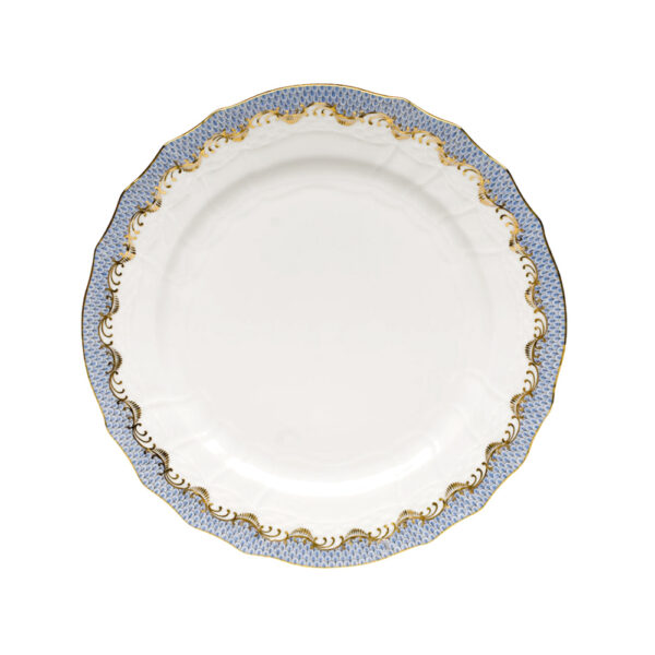 Herend Fish Scale Light Blue Dessert Plate Herend Fish Scale Light Blue Dessert Plate