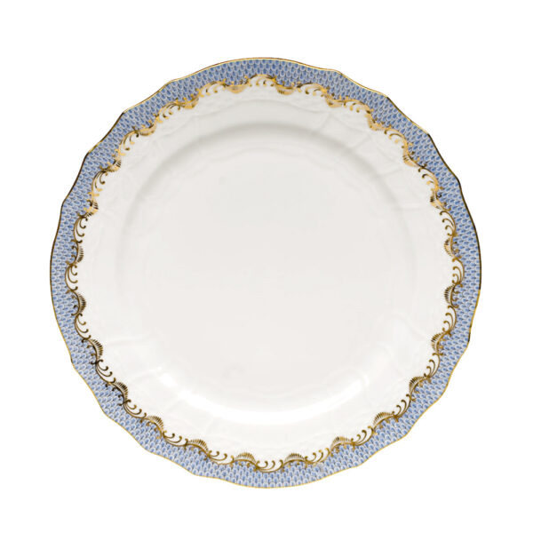 Herend Fish Scale Light Blue Dinner Plate Herend Fish Scale Light Blue Dinner Plate