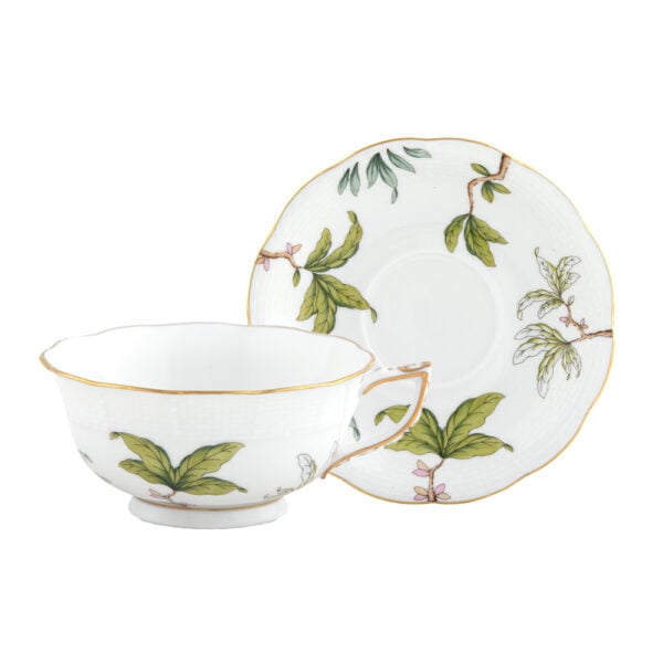 Herend Foret Garland Tea Cup and Saucer Herend Foret Garland Tea Cup and Saucer