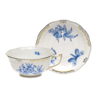 Herend Fortuna Blue Tea Cup and Saucer