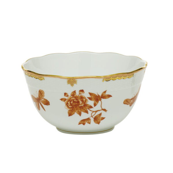 Herend Fortuna Rust Round Bowl Herend Fortuna Rust Round Bowl