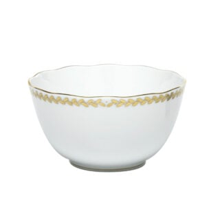 Herend Golden Laurel Round Open Vegetable Bowl