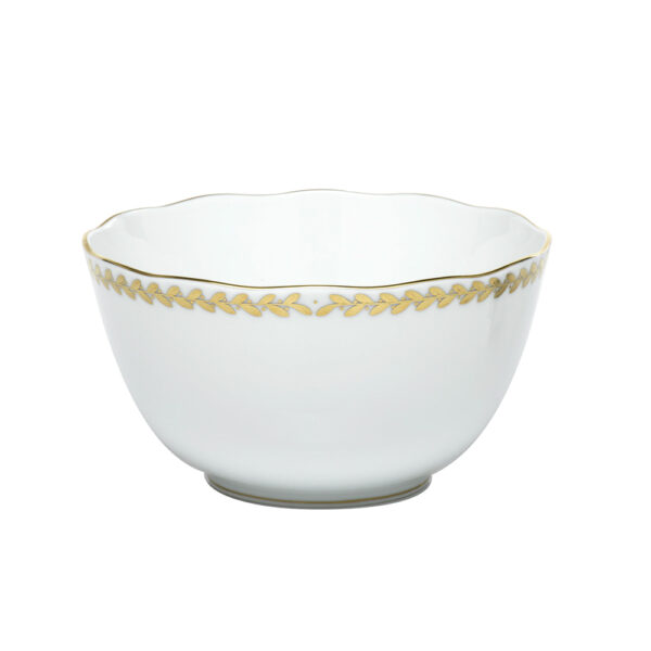 Herend Golden Laurel Round Open Vegetable Bowl