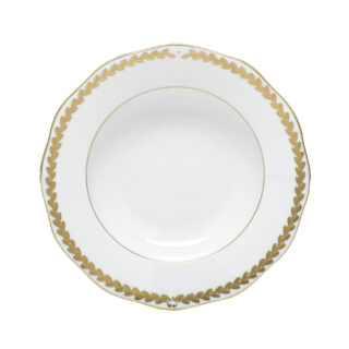 Herend Golden Laurel Rim Soup Plate