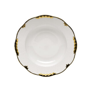 Herend Princess Victoria Black Rim Soup Plate