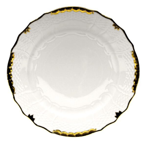 Herend Princess Victoria Black Service Plate Herend Princess Victoria Black Service Plate