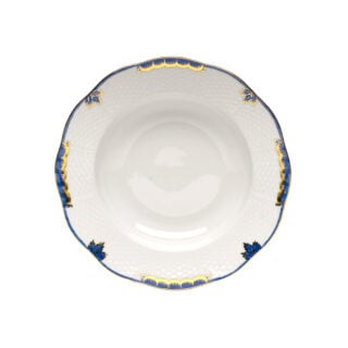 Herend Princess Victoria Blue Rimmed Soup Plate