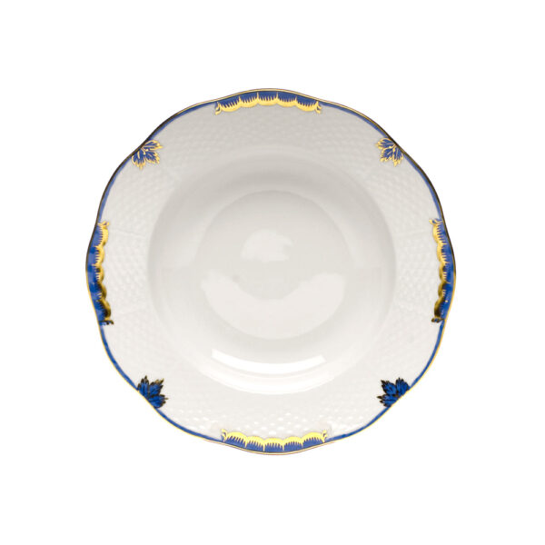 Herend Princess Victoria Blue Rimmed Soup Plate Herend Princess Victoria Blue Rimmed Soup Plate