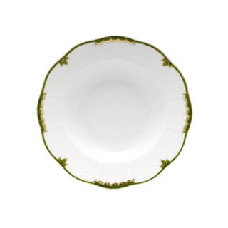 Herend Princess Victoria Dark Green Rim Soup Plate