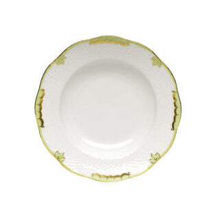 Herend Princess Victoria Green Rimmed Soup Plate