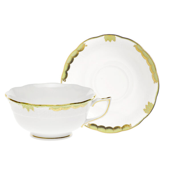 Herend Princess Victoria Green Tea Cup and Saucer Herend Princess Victoria Green Tea Cup and Saucer