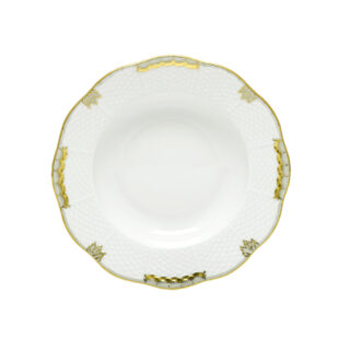 Herend Princess Victoria Grey Rim Soup Plate