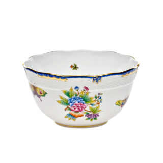 Herend Queen Victoria Blue Round Bowl