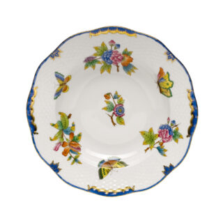 Herend Queen Victoria Blue Rim Soup Plate