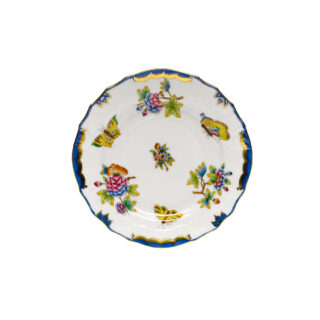 Herend Queen Victoria Blue Bread and Butter Plate