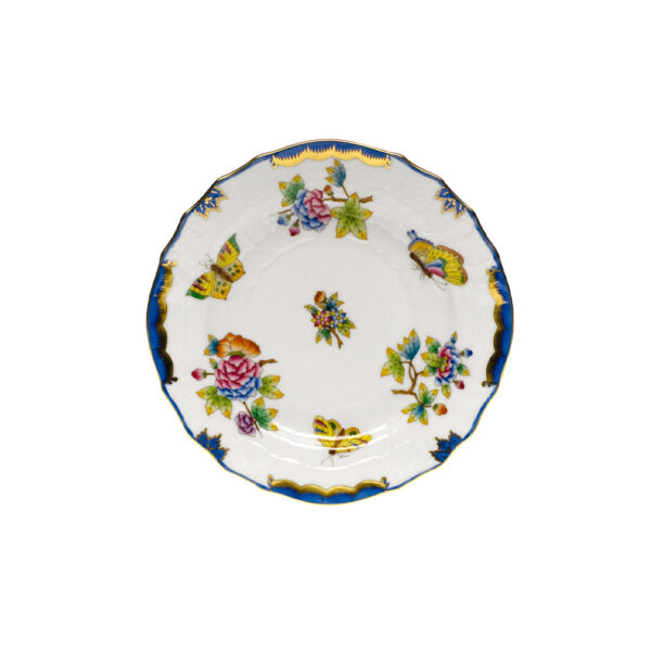 Herend Queen Victoria Blue Bread and Butter Plate Herend Queen Victoria Blue Bread and Butter Plate