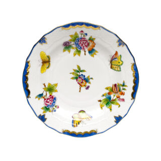 Herend Queen Victoria Blue Dessert Plate
