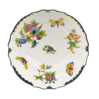 Herend Queen Victoria Blue Dinner Plate