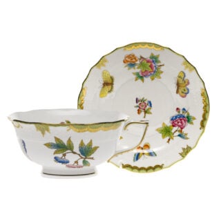 Herend Queen Victoria Green Tea Cup and Saucer