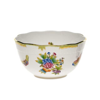 Herend Queen Victoria Green Round Bowl