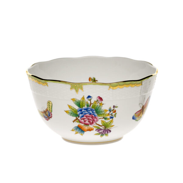 Herend Queen Victoria Green Round Bowl Herend Queen Victoria Green Round Bowl