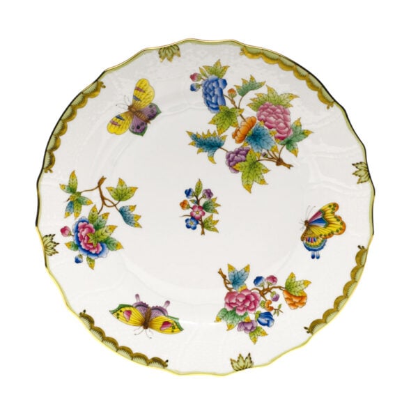 Herend Queen Victoria Green Dinner Plate Herend Queen Victoria Green Dinner Plate