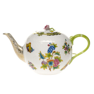 Herend Queen Victoria Green Teapot