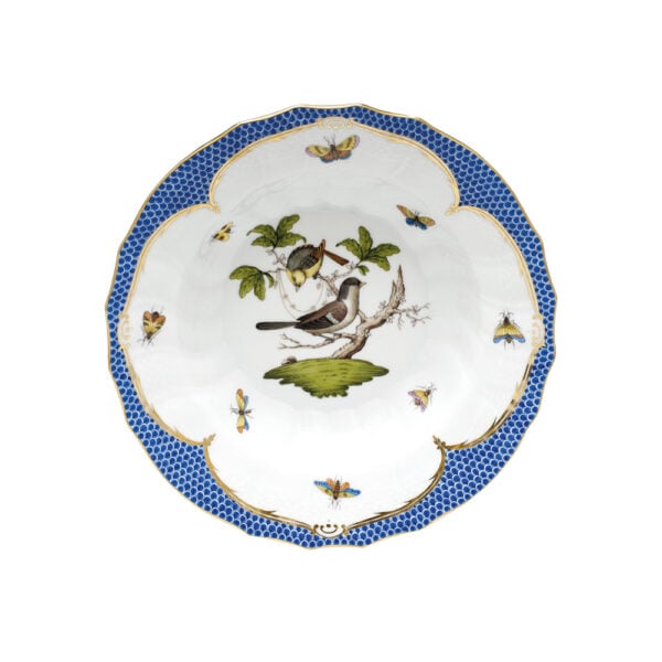 Herend Rothschild Bird Blue Rim Soup Herend Rothschild Bird Blue Rim Soup