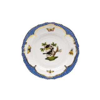 Herend Rothschild Bird Blue Bread and Butter Plate