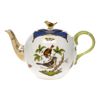 Herend Rothschild Bird Blue Teapot