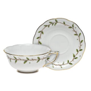 Herend Rothschild Garden Tea Cup and Saucer