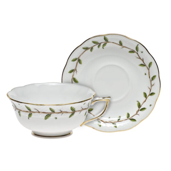 Herend Rothschild Garden Tea Cup and Saucer