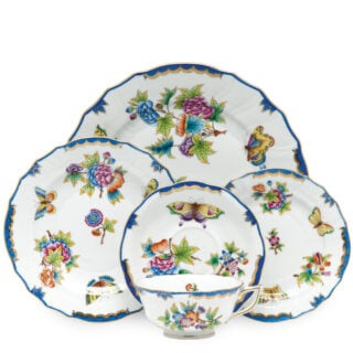 Herend Queen Victoria Blue Dinnerware