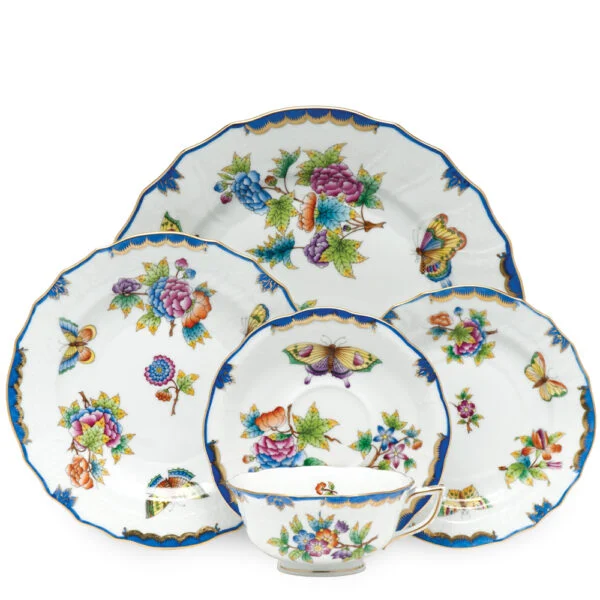 Herend Queen Victoria Blue Dinnerware