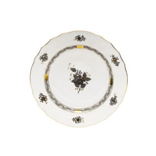 Herend Chinese Bouquet Black Salad Plate
