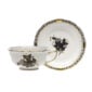 Herend Chinese Bouquet Black Tea Cup and Saucer