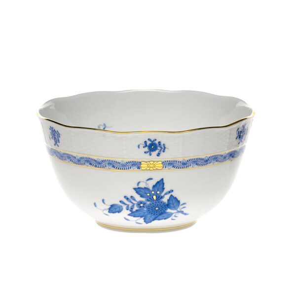 Herend Chinese Bouquet Blue Round Bowl