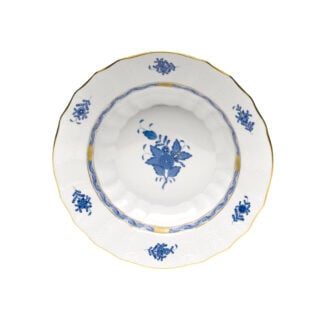 Herend Chinese Bouquet Blue Rim Soup