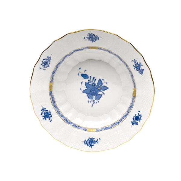 Herend Chinese Bouquet Blue Rim Soup Herend Chinese Bouquet Blue Rim Soup