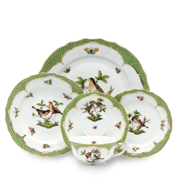 Herend Rothschild Bird Green Dinnerware