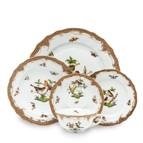 Herend Rothschild Bird Brown Dinnerware Herend Rothschild Bird Brown Dinnerware