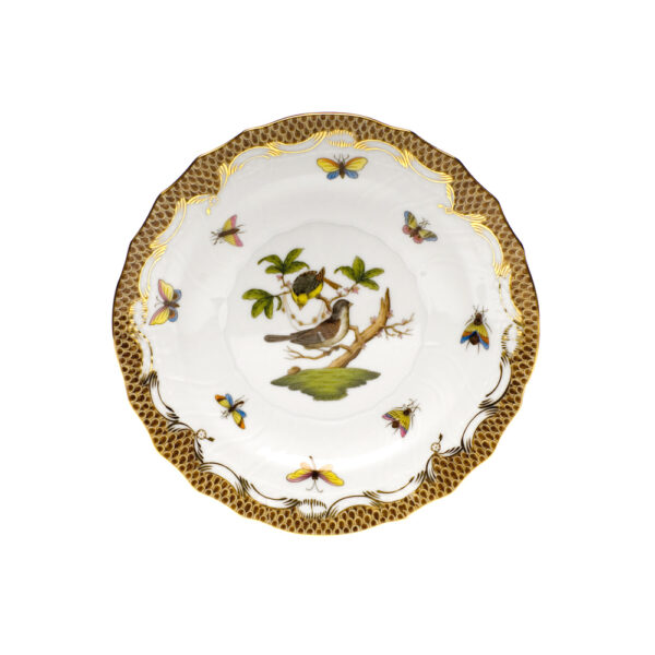 Herend Rothschild Bird Brown Salad Plate Herend Rothschild Bird Brown Salad Plate