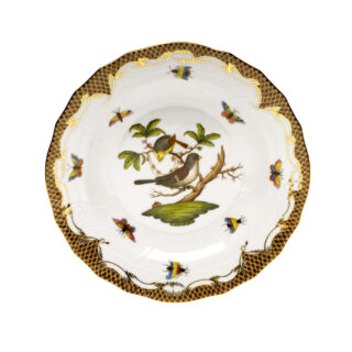 Herend Rothschild Bird Brown Dessert Plate