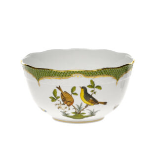 Herend Rothschild Bird Green Round Bowl