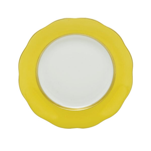 Herend Silk Ribbon Lemon Dessert Plate