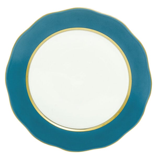 Herend Silk Ribbon Turquoise Charger Herend Silk Ribbon Turquoise Charger
