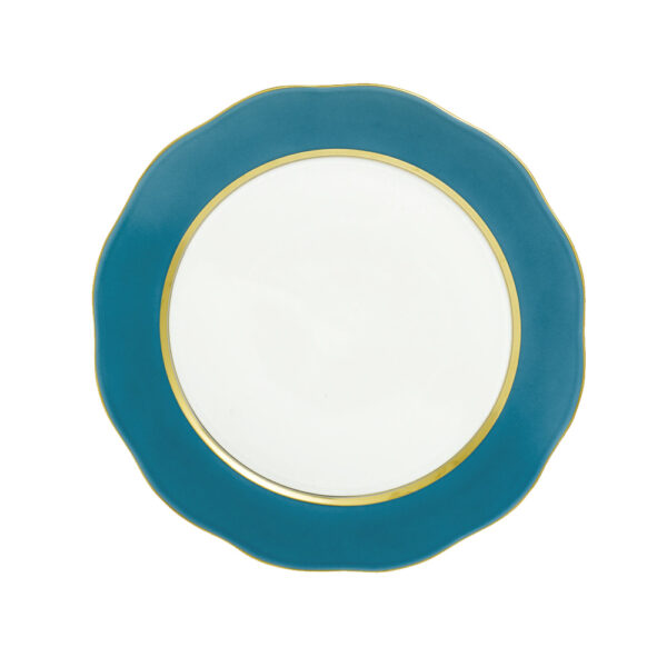 Herend Silk Ribbon Turquoise Dessert Plate