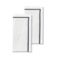 Mirabel Slabbinck Maca Napkin - White with Black Stitching